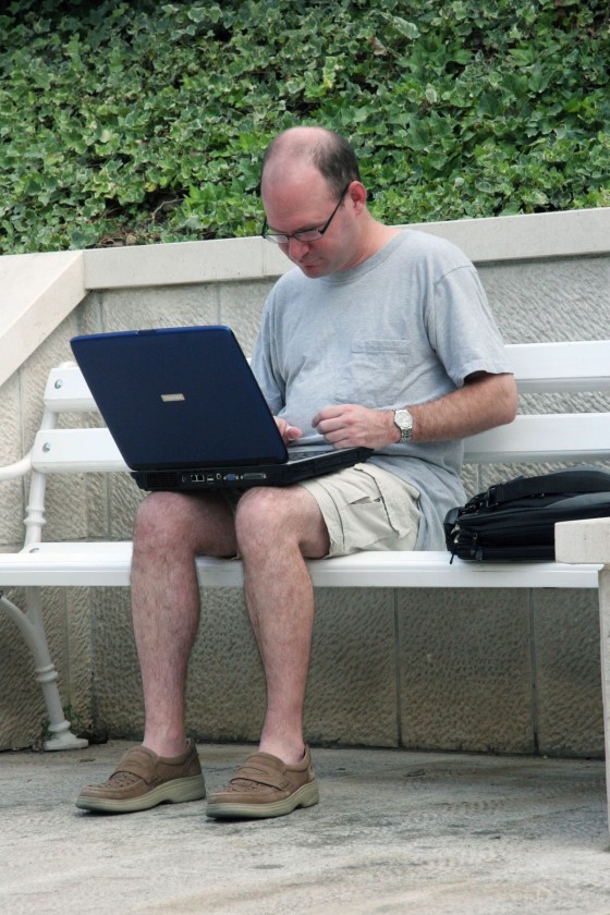 Wireless hotspots in different European cities allow you to get online from a park bench. 